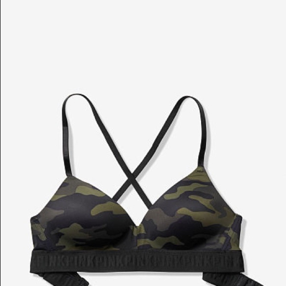 Pink Victoria Secret Camo Bra & Boyshorts - Picture 7 of 11